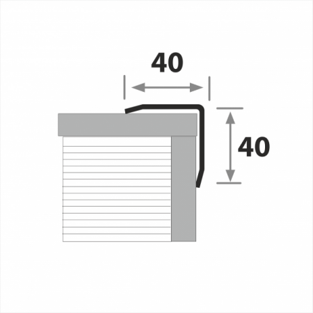 Профиль угловой защитный наружный внешний ПУ 40-1