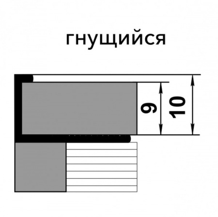 Профиль для плитки внеш. ПК  02