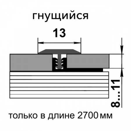 Профиль стыкоперекрывающий ПС 11