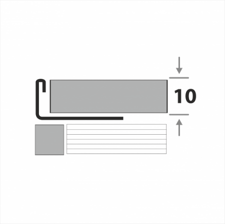 Профиль окантовочный для плитки внешний ПК 01-10