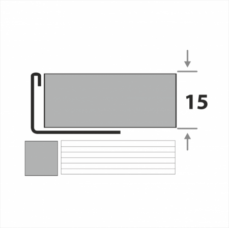 Профиль окантовочный для плитки внешний ПК 01-15