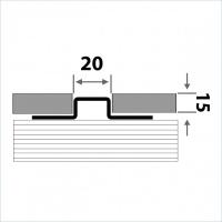 Разделительный профиль для кафеля высотой ПП 20-8
