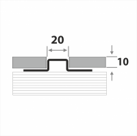 Разделительный профиль для кафеля высотой ПП 20-10