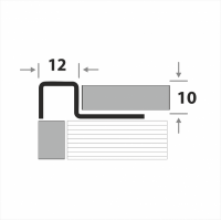 Профиль для кафеля окантовочный ПК 11-10