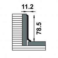 Плинтус алюминиевый на клею Пл 80