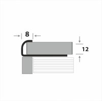Профиль для плитки наружный ПК 13-12