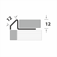 Профиль окантовочный для плитки наружный ПК 10-12
