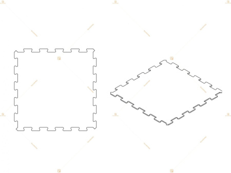 Модульное покрытие EcoStep Puzzle 1000х1000