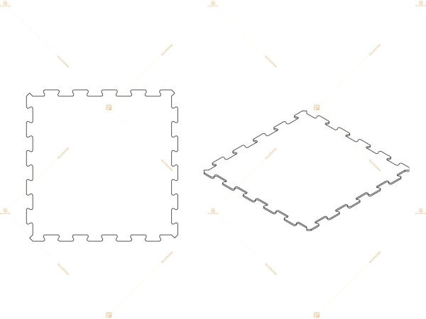 Модульное покрытие EcoStep Puzzle 1000х1000