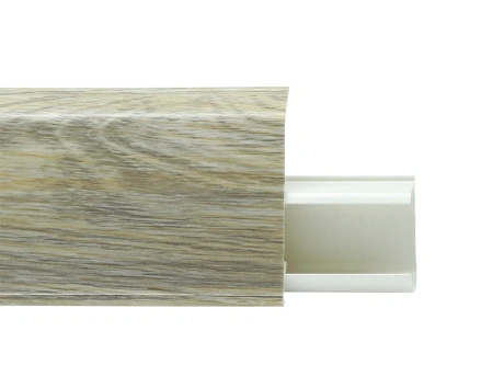 Плинтус с мягким краем со съемной панелью 55 мм