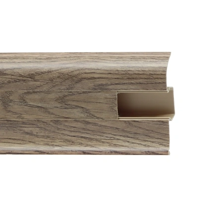 Плинтус с мягким краем и кабель-каналом (58 мм)