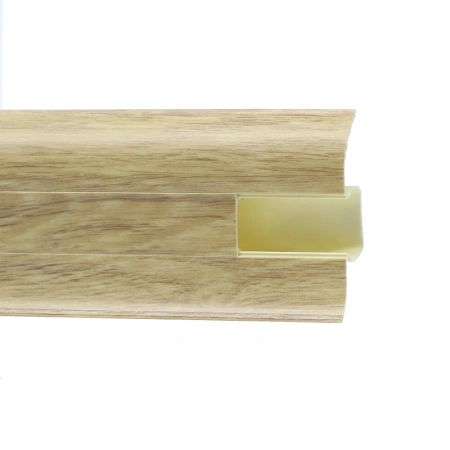 Плинтус с мягким краем и кабель-каналом (58 мм)