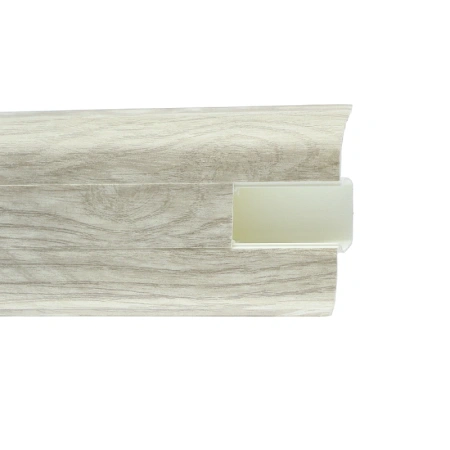 Плинтус с мягким краем и кабель-каналом (58 мм)