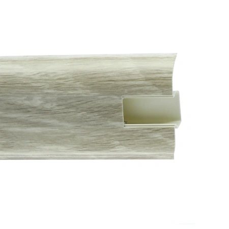 Плинтус с мягким краем и кабель-каналом (58 мм)