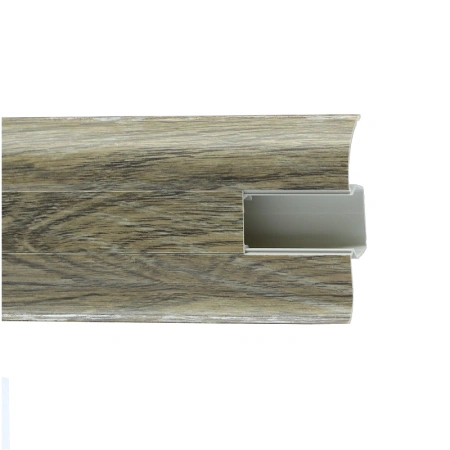 Плинтус с мягким краем и кабель-каналом (58 мм)