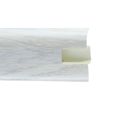 Плинтус с мягким краем и кабель-каналом (58 мм)