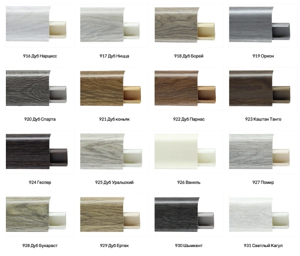 Плинтус с мягким краем со съемной панелью 65 мм