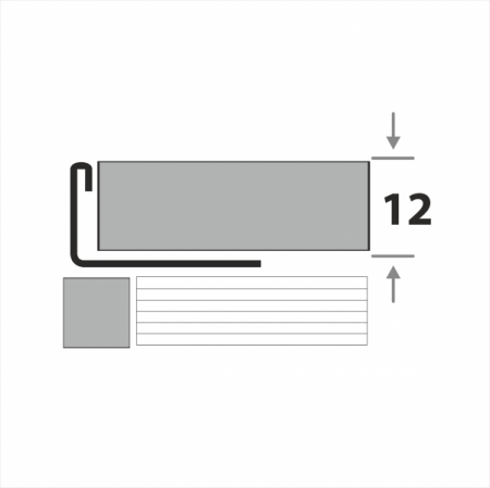 Профиль окантовочный для плитки внешний ПК 01-12