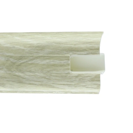 Плинтус с мягким краем и кабель-каналом (58 мм)