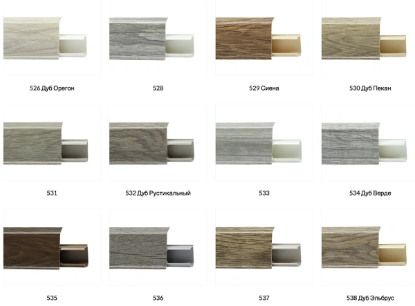 Плинтус с мягким краем со съемной панелью 55 мм