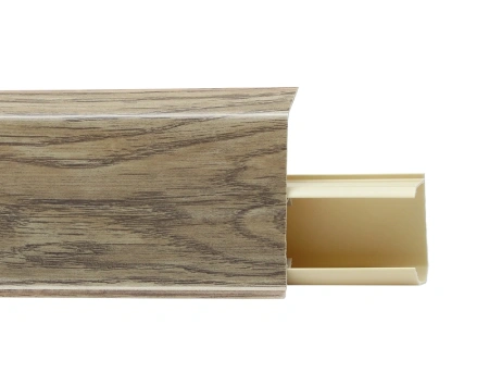 Плинтус с мягким краем со съемной панелью 55 мм