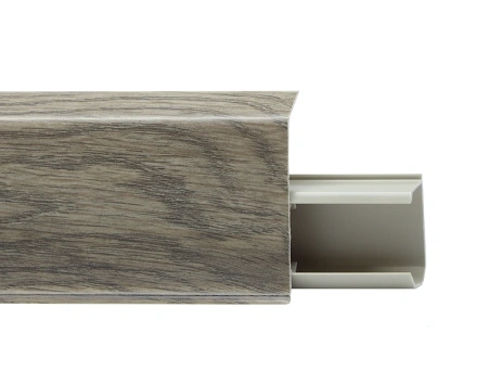 Плинтус с мягким краем со съемной панелью 55 мм