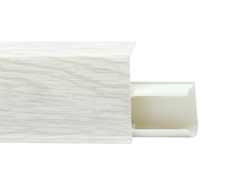 Плинтус с мягким краем со съемной панелью 55 мм