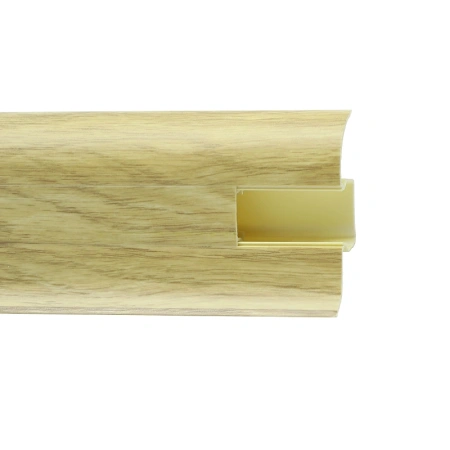 Плинтус с мягким краем и кабель-каналом (58 мм)