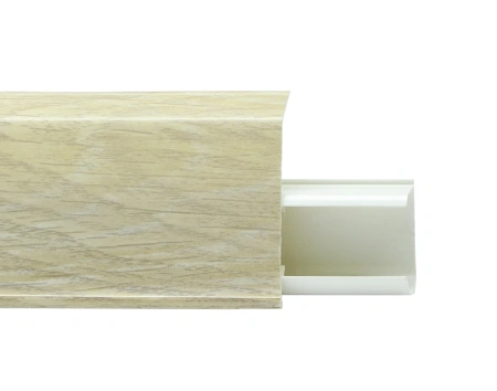 Плинтус с мягким краем со съемной панелью 55 мм