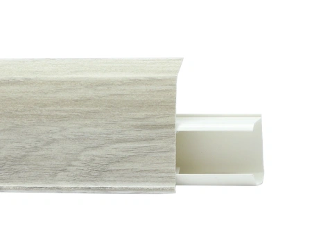 Плинтус с мягким краем со съемной панелью 55 мм