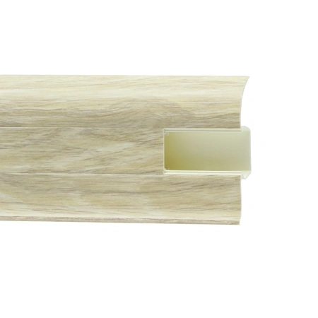 Плинтус с мягким краем и кабель-каналом (58 мм)