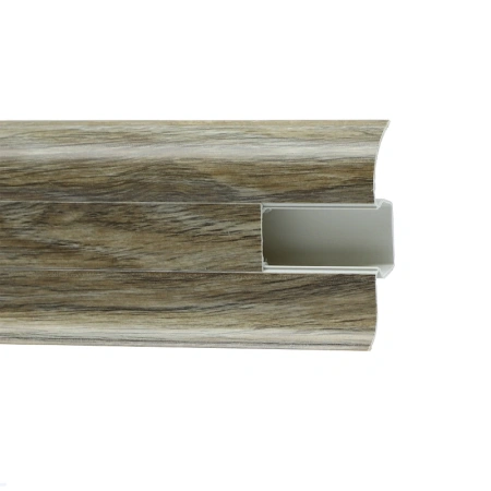 Плинтус с мягким краем и кабель-каналом (58 мм)