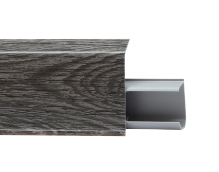 Плинтус с мягким краем со съемной панелью 55 мм