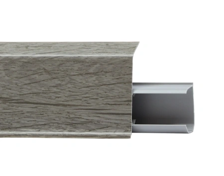 Плинтус с мягким краем со съемной панелью 55 мм