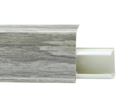 Плинтус с мягким краем со съемной панелью 55 мм