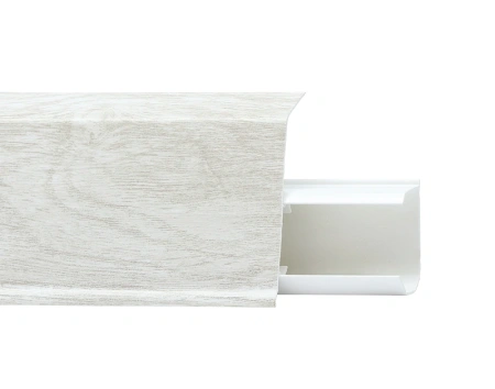 Плинтус с мягким краем со съемной панелью 55 мм