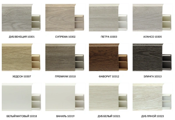 Плинтус с мягким краем со съемной панелью 100 мм