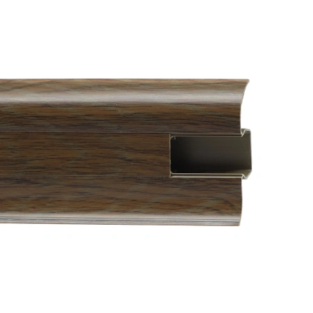 Плинтус с мягким краем и кабель-каналом (58 мм)