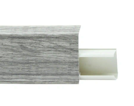 Плинтус с мягким краем со съемной панелью 55 мм