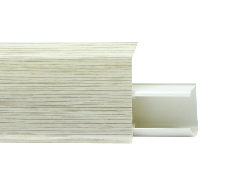 Плинтус с мягким краем со съемной панелью 55 мм