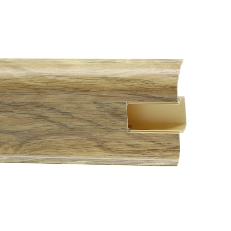 Плинтус с мягким краем и кабель-каналом (58 мм)