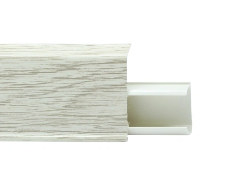 Плинтус с мягким краем со съемной панелью 55 мм