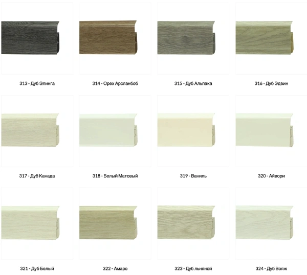 Плинтус с мягким краем со съемной панелью 80 мм