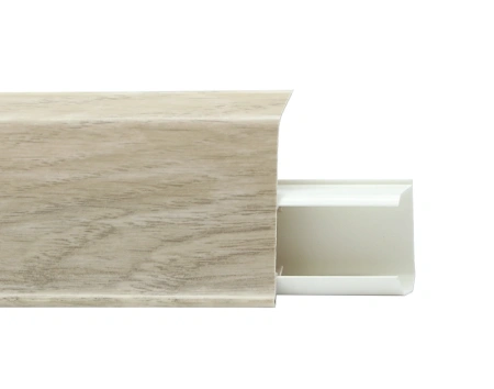 Плинтус с мягким краем со съемной панелью 55 мм