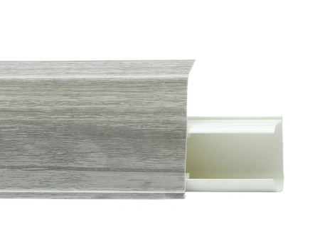 Плинтус с мягким краем со съемной панелью 55 мм