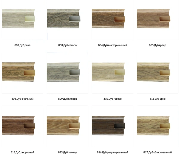 Плинтус с мягким краем и кабель-каналом (58 мм)