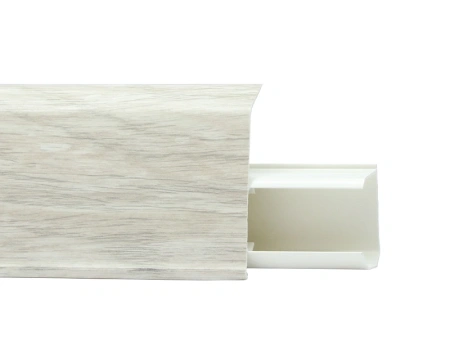 Плинтус с мягким краем со съемной панелью 55 мм