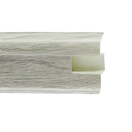 Плинтус с мягким краем и кабель-каналом (58 мм)