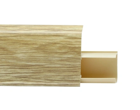 Плинтус с мягким краем со съемной панелью 55 мм