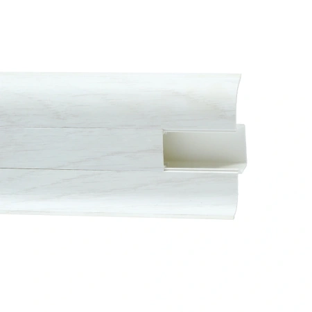 Плинтус с мягким краем и кабель-каналом (58 мм)